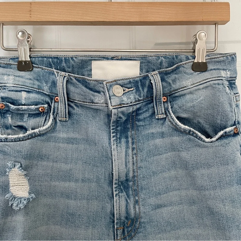 MOTHER high waisted rider skimp jeans in the confession wash size 28 - Picture 3 of 8